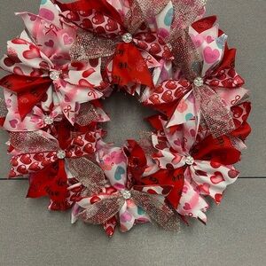 Valentine's Day Ribbon Wreath